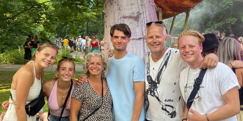 The family at a festival