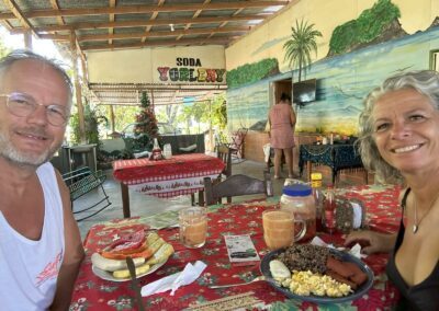 Pieter and Mireille at Soda Sorleny in Samara Beach