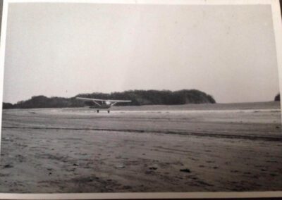 A plane in the 1950s at Samara Beach