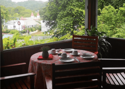 Breakfast View from hotel Belvedere in Samara