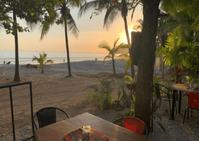 Sunset at beachfront hotel Bahia