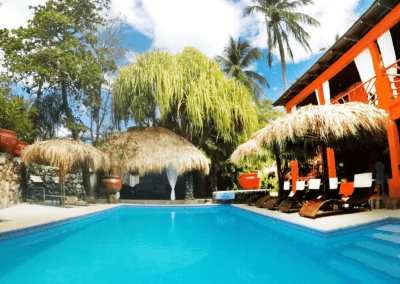 Swimming pool of Beachfront hotel Locanda in Samara