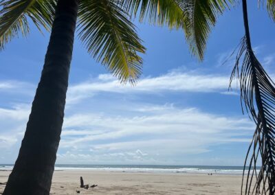 Tropical Beach on the way while driving in rental car in Costa Rica