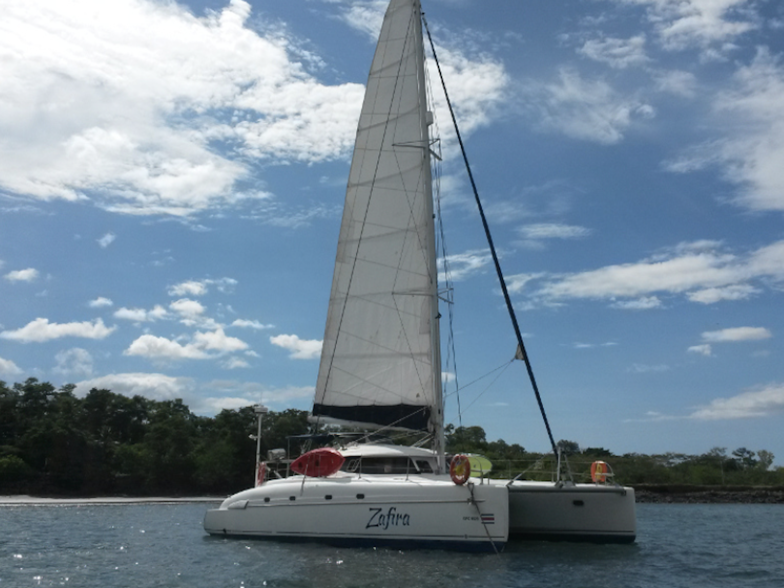 Swimming from catamaran in Samara Beach