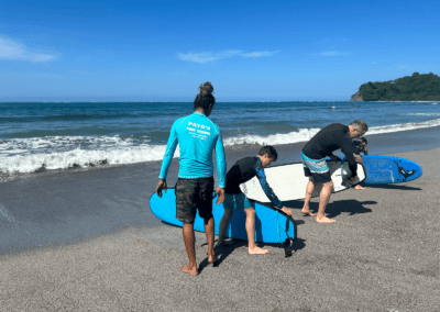 Surfing lesson at Samara Beach