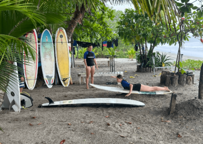 Surfing lesson in Samara Costa Rica